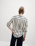 Satin Striped Collared Button Through Shirt